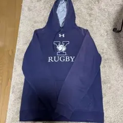 イエール大学ラグビー部 　Under Armour ネイビーフーディ ラグビー