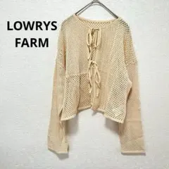 LOWRYS FARM メッシュリボンブラウス　カーディガン　長袖　ショート丈のサムネイル