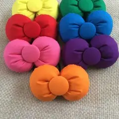 キスマイカラー♡丸型リボンゴム♡ 7色セット！1450円♡