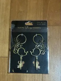 ミッキーミニーペアキーチェーン（メッセージ入り）