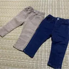 美品　SHEIN ベビー パンツ 2点セット 9-12M デニム　　80サイズ