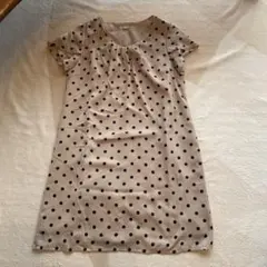 ドット柄 ベージュ ワンピース サイズ38