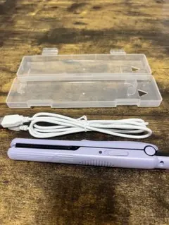 コンパクト ストレートヘアアイロン USB給電式ケース付き 持ち運びミニアイロン