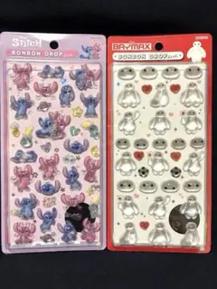 ボンボンドロップシール ディズニー 第一弾 ベイマックス スティッチ 2点セット