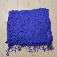 紫色 フリンジ付き ストール