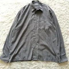 BACHRACH フェイクスエード 長袖 シャツ 羽織り　L ウォッシャブル