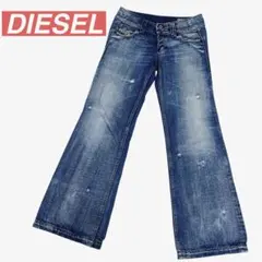 DIESEL LAMBRY　イタリア製 ダメージ加工 ブーツカット デニム　M