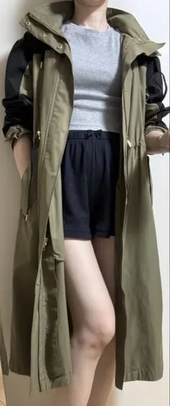 バンヤードストーム　ベージュ フード付き モッズコート バンヤードストーム ベージュ フード付き モッズコート