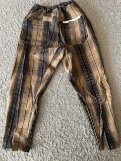 チェック柄ストレートパンツ