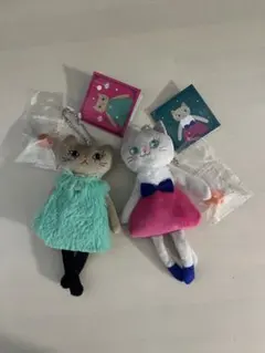 【カルディ】クリスマス くたくたグレーネコちゃん モコネコモカちゃん 2個セット