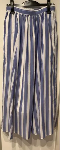 【AMERICAN HOLIC】ロングスカート　ストライプ　ブルー系　春夏向け