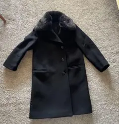 極美品】PRADA リアルファー ウールコート 48R 2015AW - メルカリ
