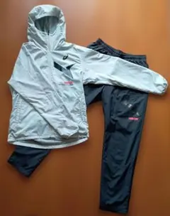 【アシックス メンズ ウインドジャケット上下セット Lサイズ】