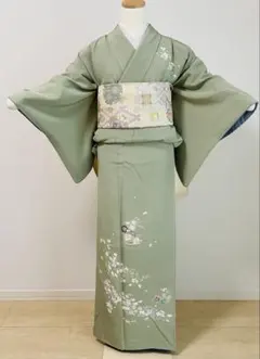 薄物　付下げ　夏着物　アザミに小菊 薄物付下げ夏着物アザミに小菊|mercari商品代購│mercari