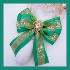 キンブレリボン ペンライトリボン シック柄 ミントグリーン ★ハンドメイド