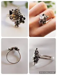 ネコとお花のリング　ＳＶ925　9号