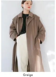 COHINA ジレレイヤード コート グレージュ 田中亜希子さん 低身長 小柄