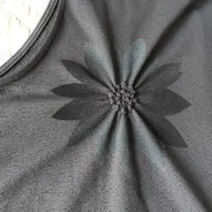 限定 お花ポイント チュニック  フリーサイズ  グレー  ジャンパースカート