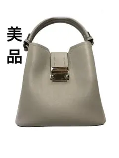 【美品】SALE グレー ハンドバッグ ショルダーバッグ 2Way