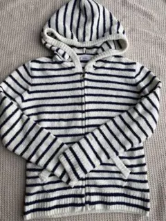 ジェラピケ　パジャマ　フード付きボーダー パーカー　gelato pique