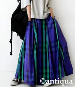 美品！antiqua チェック柄スカート