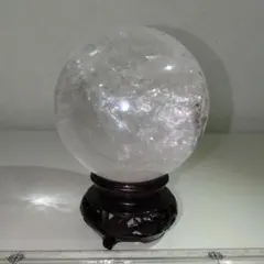 水晶玉A　極上　スフィア　鉱物　レインボー　透明感　台付き１個