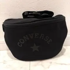 最終値下げ CONVERSE ボディバッグ ウエストポーチ ブラック 黒のサムネイル