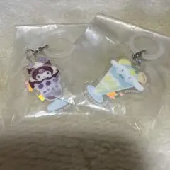 サンリオ　ふらっとめじるしアクセサリー　シナモン　クロミ　パフェ