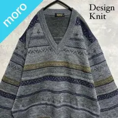 No.1341 VINTAGE ヴィンテージ 古着 ニット セーター 総柄ニット