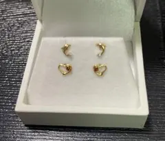 K18 ゴールド ピアス 2 セット