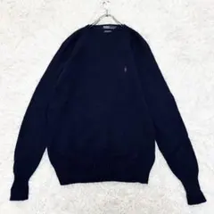 ポロバイラルフローレン クルーネックニットセーター 高級スコティッシュウール L