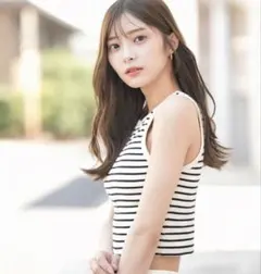 スナイデル　カップインカットソー BORDER