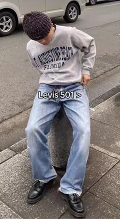 Levis501ストレートデニム　y2k swag drip