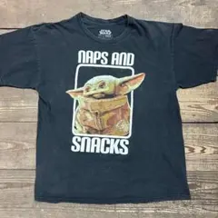 【至高のフェード】00s スターウォーズ Tシャツ XL 墨黒 ベビーヨーダ