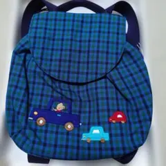 familiar グリーンチェック リュック