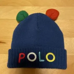 POLO ニット帽 ブルー 46-50cm 未使用