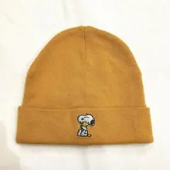 美品　スヌーピー ニット帽 マスタード 85 86 90 50㎝　ビーニー