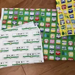 電車　生地　ハギレ　綿　コットン　オックス　シーチング　まとめ売り