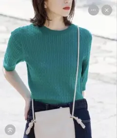 【美品】オペークドットクリップ サマーセーターのサムネイル
