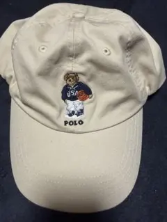 Polo Ralph Lauren ベージュキャップ USAバスケットボール刺繍