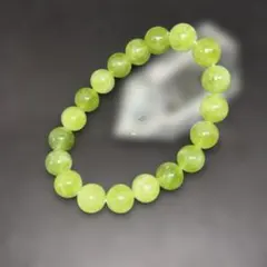 【高品質】天然石パワーストーン　ペリドットブレスレット　10㎜ 女性用