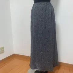 シルバーラメ プリーツロングスカート