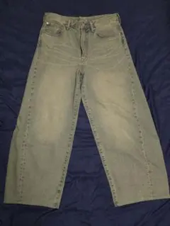 【W76cm】GU バレルレッグ　ジーンズ