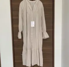 お値下げ【クラシカルエルフ】 キャンディスリーブワンピース　ベージュ【Mサイズ】