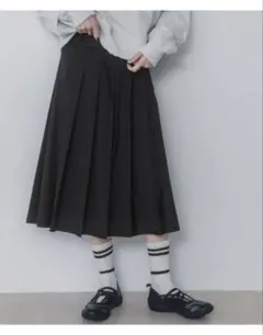 JEANASIS カットオフプリーツミモレスカートS