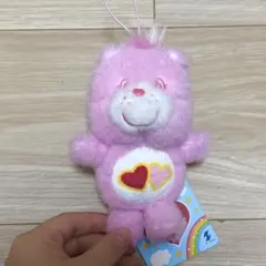 ケアベア 羊毛フェルト風　マスコット　ラブアロットベア　ミニぬいぐるみ