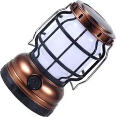 ★LEDランタン USB充電式 高輝度 【USB&ソーラー充電式】ゴールド