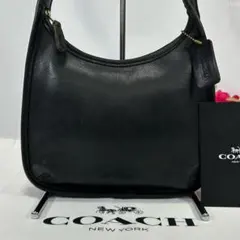 【極美品】オールドコーチ 9020 エルゴ ワンハンドバッグ レザー 黒