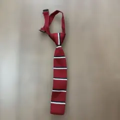 COMME CA ISM キッズ ニットネクタイ 赤 ボーダー