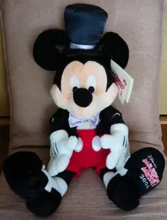 ミッキーマウス ぬいぐるみ シルクハット 燕尾服 52cm